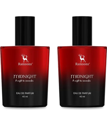 Ramsons - MIDNIGHT Eau De Parfum Green Mild -Fragrance For Men 40ml each ( Pack of 2 )