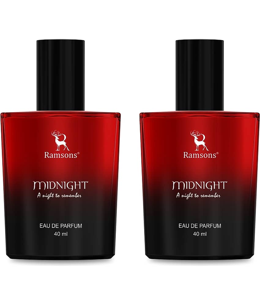 Ramsons - MIDNIGHT Eau De Parfum Green Mild -Fragrance For Men 40ml each ( Pack of 2 )