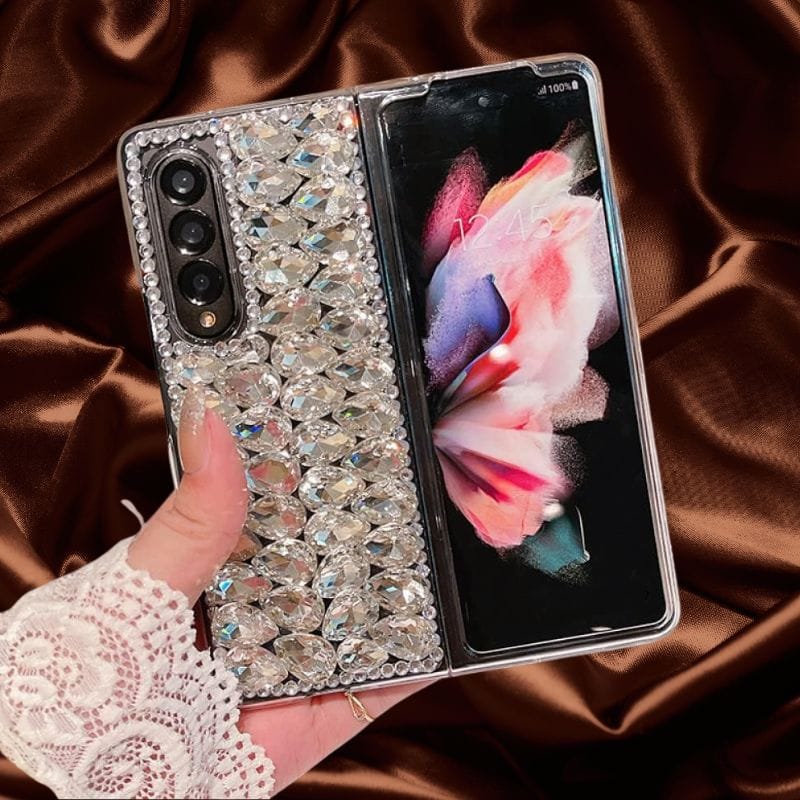 Luxury Bling Diamond Stones Cover-Samsung Galaxy Z Fold 4