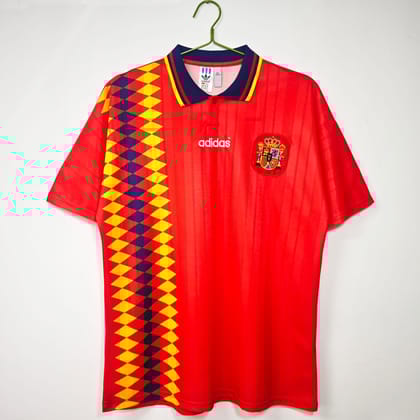 Spain 1994 World Cup Home Retro Jersey-S