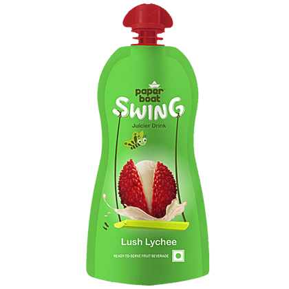Paperboat Swing Swing Juicer Drink - Lush Lychee, Thick & Flavourful, Ready To Serve, 250 ml Pouch