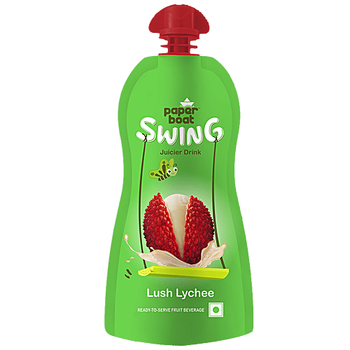 Paperboat Swing Swing Juicer Drink - Lush Lychee, Thick & Flavourful, Ready To Serve, 250 ml Pouch