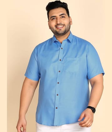 PRINTCULTR Cotton Blend Regular Fit Solids Half Sleeves Men's Casual Shirt - Blue ( Pack of 1 )