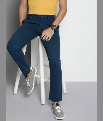 The Indian Garage Co. Slim Flat Men's Chinos - Indigo ( Pack of 1 )