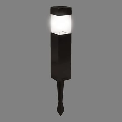 PremiumAV Solar LED Pathway Light  Waterproof Outdoor Garden Bollard Lamp for Lawn, Driveway, Walkway, Patio & Park Landscape Lighting (1-Pack, Modern Black Design)