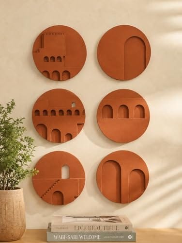Wall Art, Set of 6, Geometric Wall Decor