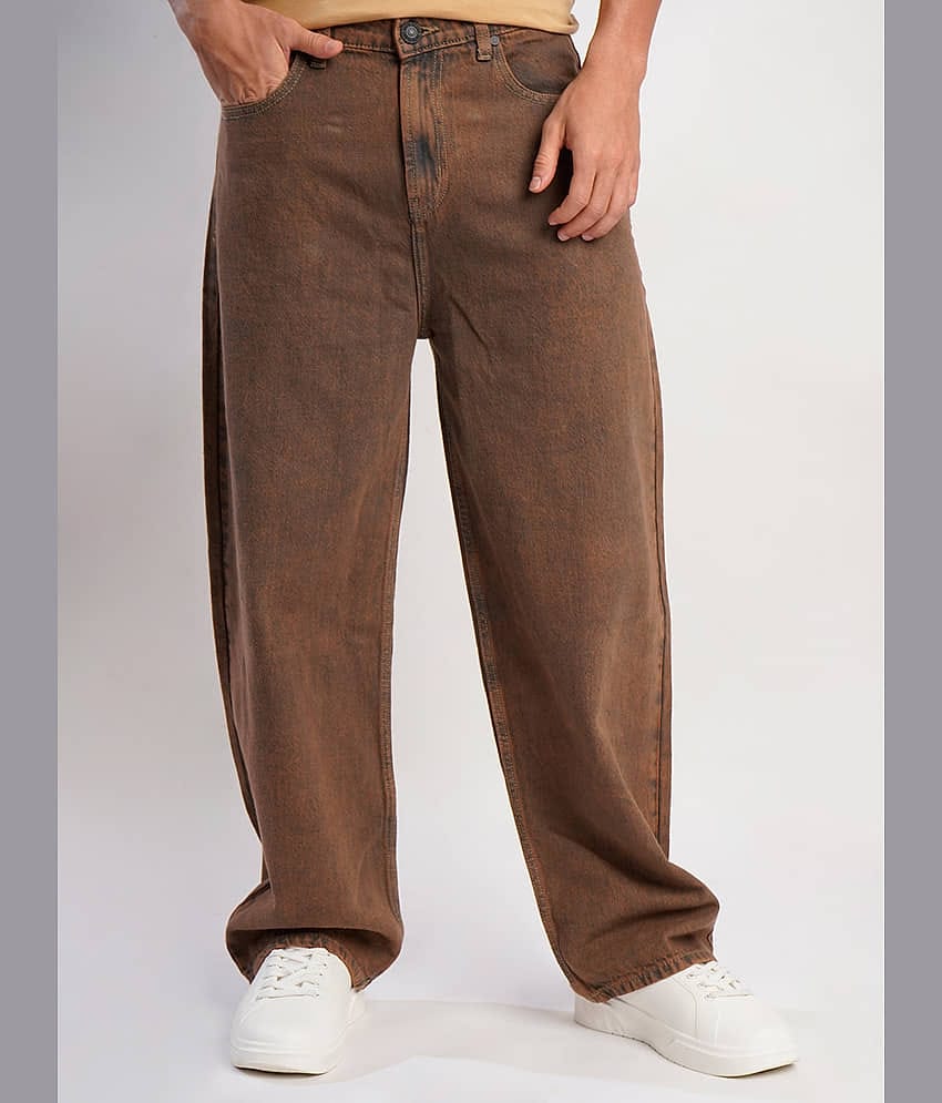 Bene Kleed Solid Men's Jeans - Rust ( Pack of 1 )