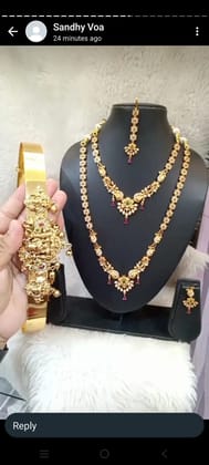 Elegant JYOTHI 1 Gram Gold Jewellery Set