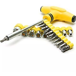 UnV 21 Pcs Screwdriver Socket Tool Kit (Yellow)