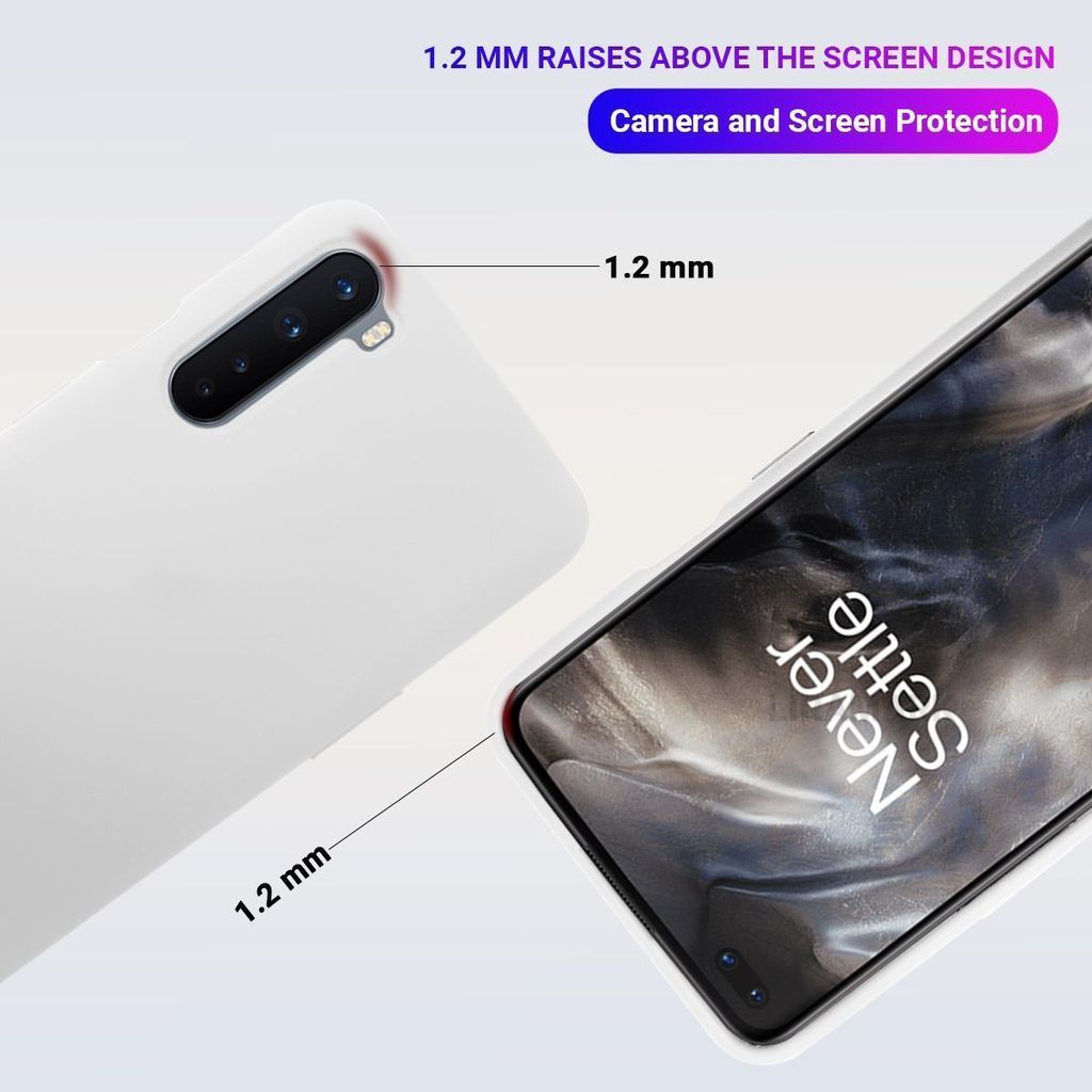 LIRAMARK Liquid Silicone Soft Back Cover Case for OnePlus Nord