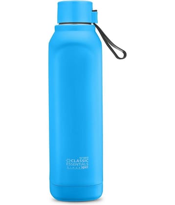 Classic Essentials Spalsh Double Wall Insulated Water Bottle Blue Stainless Steel Water Bottle 700 mL ( Set of 1 )