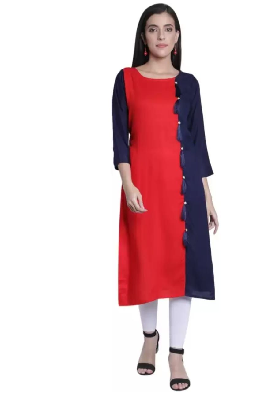 Heavy Reyon Designer Straight Kurti