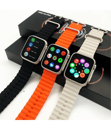 T800 Ultra Smart Watch with Beautiful Strap, Bluetooth Calling Smart Watch, 1.99" Touch Display with Fitness & Outdoor, Health & Medical Tracker, 8 Unique UI Interactions (Orange)