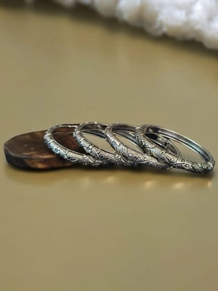 Elegant Silver Kadas for Daily Wear | Sarichka Fashion