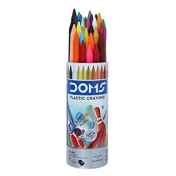 Doms Plastic Crayons, Pack of 28 Shades