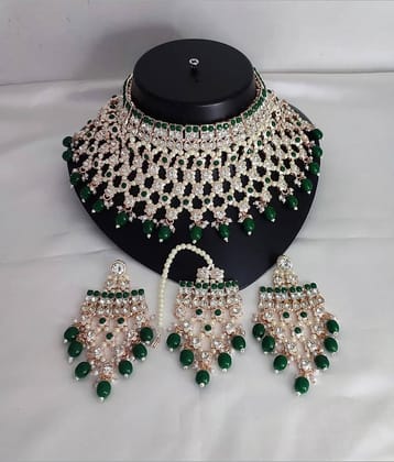 Padmavati Bangles Maroon Alloy Necklace Set ( Pack of 1 )