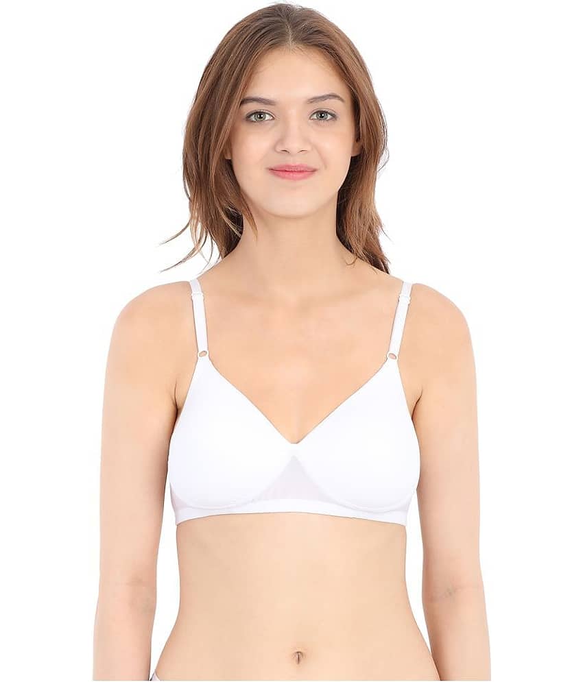 Clovia Net/Mesh T-Shirt Bra - White