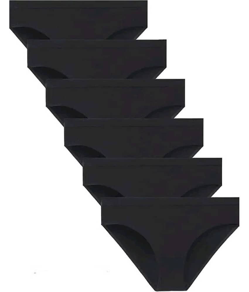 BLACK PANTIES PACK OF 6
