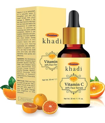 Premium Khadi Face Serum Vitamin C Daily Care For Normal Skin ( Pack of 1 )