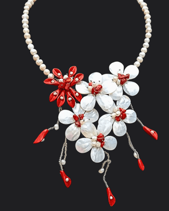 Original Shell With Pearl Necklace