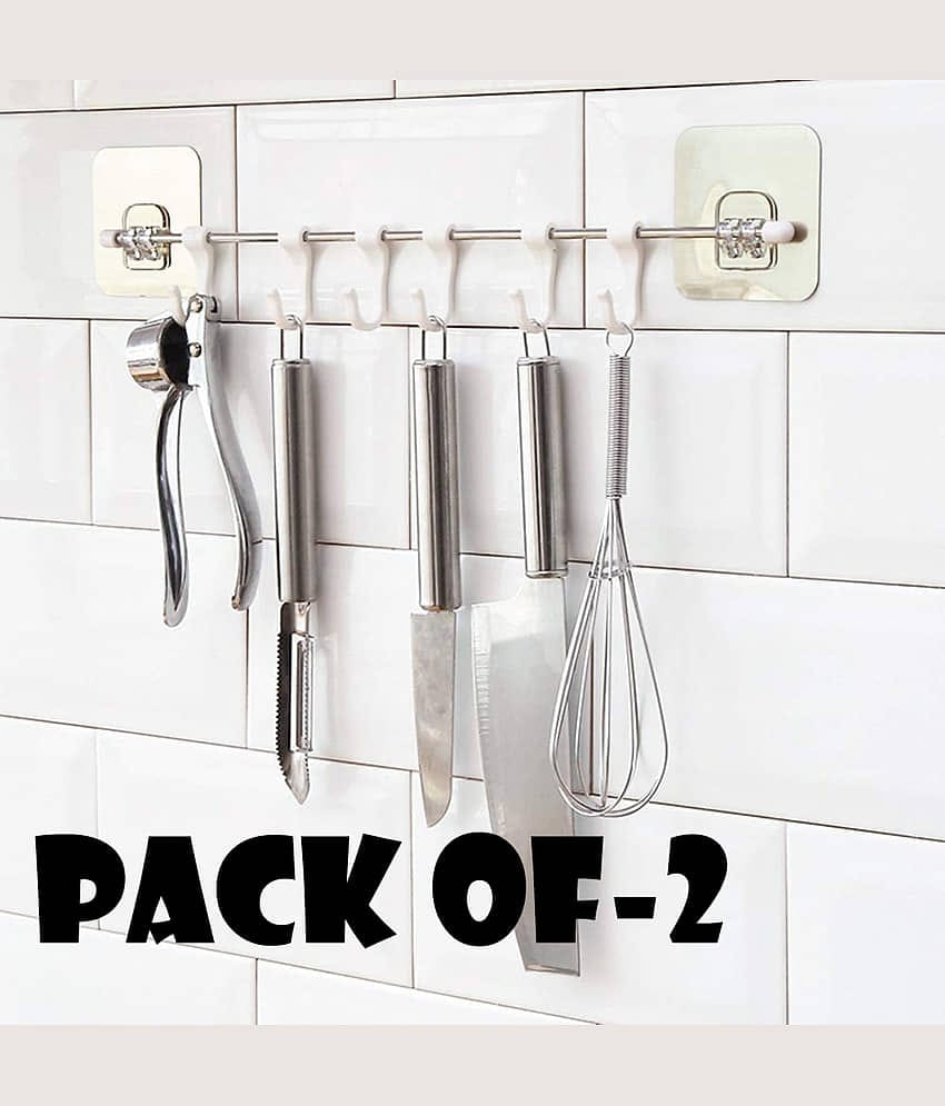 DarkShri Handmade Door Hanging 1 ft White ( Pack of 2 )