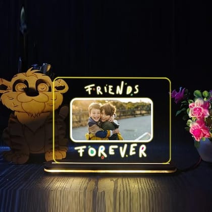 Personalized Transparent Acrylic LED Lamp | Photo Frame | Customized with Photos, Quotes & Name | Best Gift for Loved Ones | Him/Her |Special Occasion & Days. Size: 8X11 inch