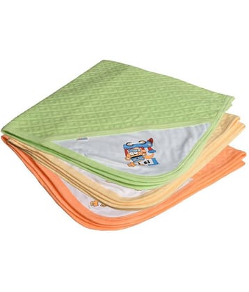 CATCUB Multi-Colour Cotton Towel cum blanket ( 72 cm × 72 cm 3 pcs )