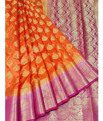 fab woven Art Silk Self Design Saree With Unstitched Blouse Piece ( Multicolour )