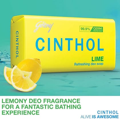 Cinthol Lime Fresh Soap Bar 100 GRAM