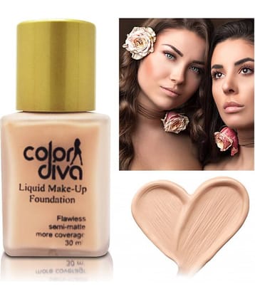 Color Diva Liquid Make- Up Foundation Flawless Semi-Matte, Beige, Shade-101, 30ml