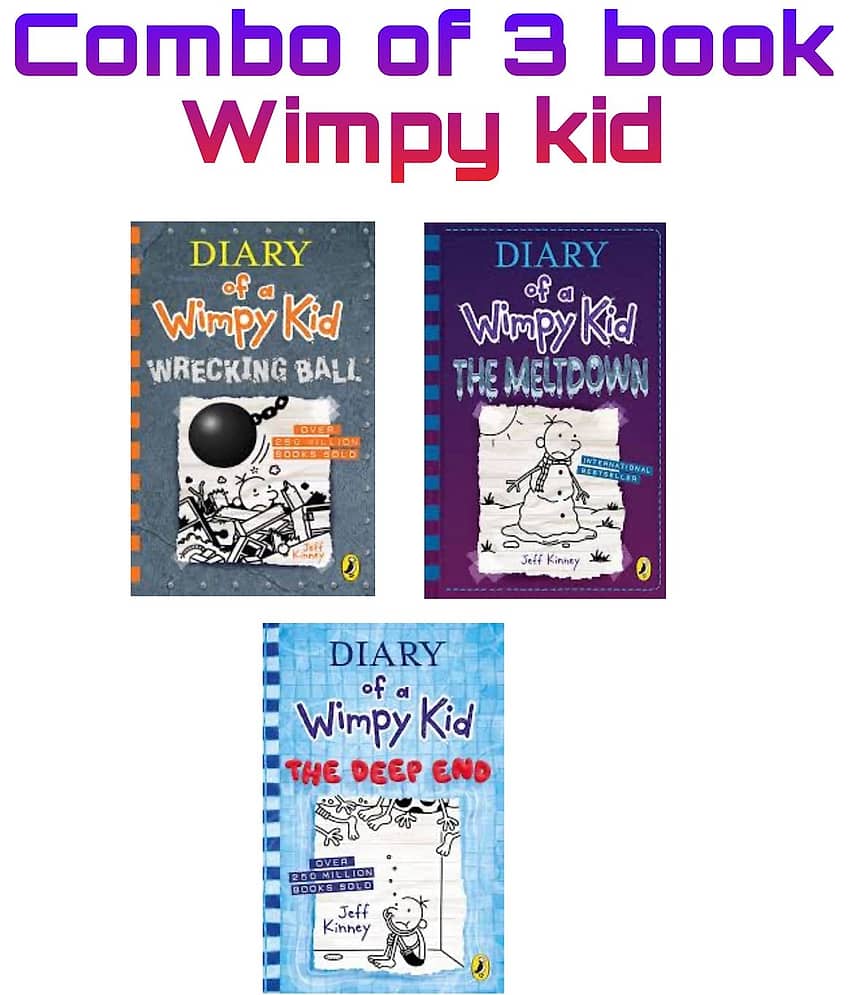 ( Combo Of 3 Books ) Diary of a Wimpy Kid Wrecking Ball & The Meltdown & The Deep End Paperback – 13 September 2022