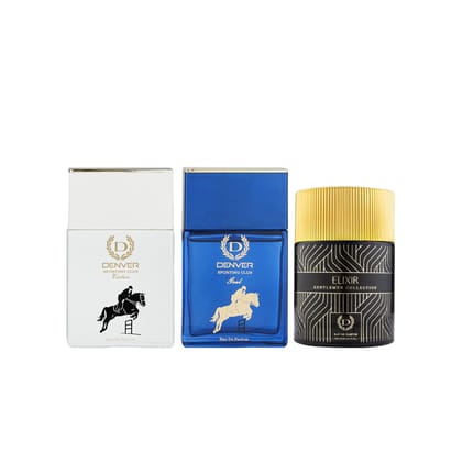 Denver Gentlemen Elixir Perfume 100ml And Goal + Victor 70ml Perfume (Pack Of 3)