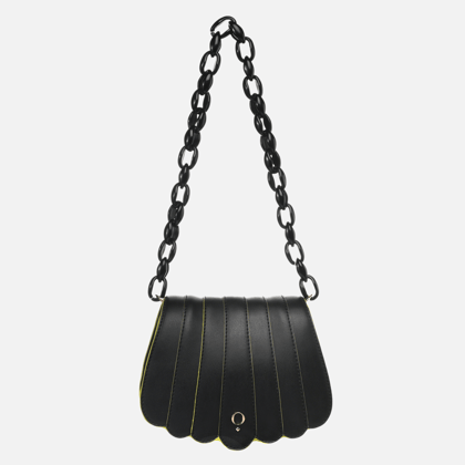 BLACK SHELL MINI BAG