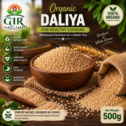Organic Daliya – Roasted Split Chickpea | Fried Gram | Puttani | The Gir Farmer
