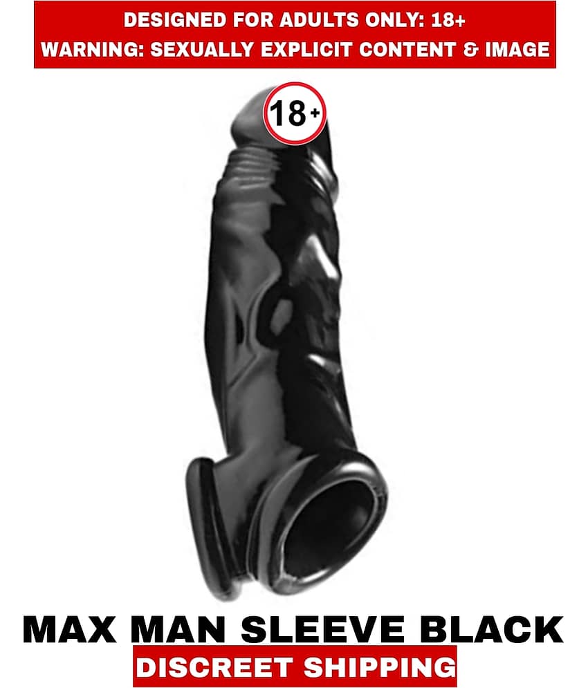 Sexual Wellness  Men's Sexual Performance and Enlargement Close Ended  Penis Extension and Studman Max Man Black Color Sleeves For Men