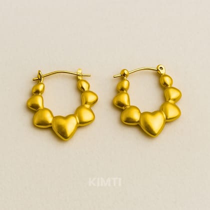 Lunar Hoop Golden Anti Tarnish Earrings