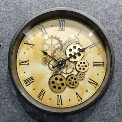 Royal Metal Gear Mechanical Clock Style 41-Antique / Dia: 18 inch / Metal