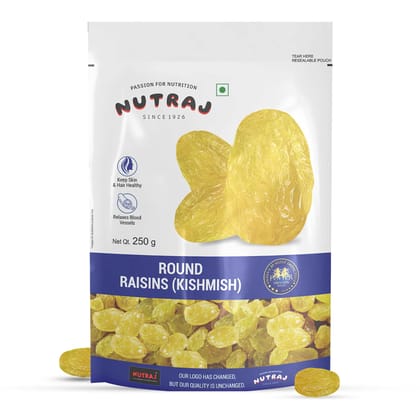 Nutraj Round Raisins 250gm (kishmish/kismis)