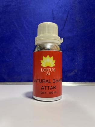 LOTUS24 Champa Attar  3.4 fl. oz. (100ml) + Free 0.2 fl. oz. (6ml) | Exotic & Floral Champa Aroma | Long-Lasting Alcohol-Free Perfume Oil