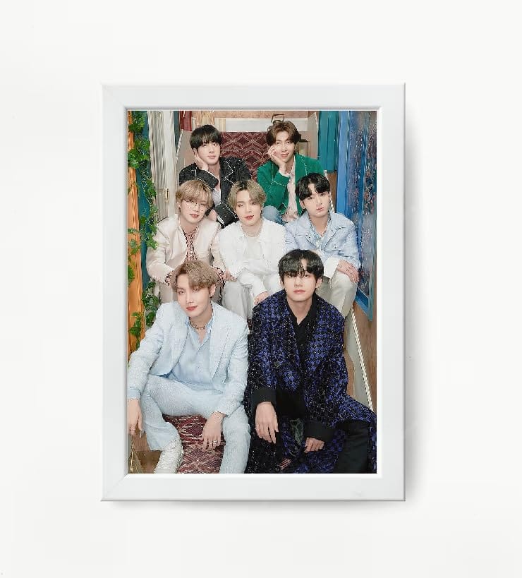 NOKKES Bts Army Bangtan Boy V suga J-Hope Jungkook Jin Jimin Rm 5X7 Inch Size Photo Frame Photo Home Office_AQW230