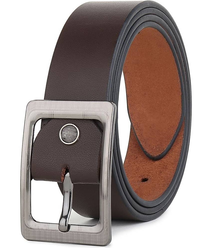 SUNSHOPPING - Brown 100% Leather Men's Formal Belt ( Pack of 1 )