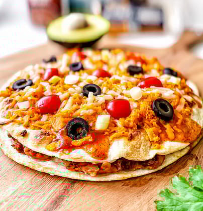 Button Mushroom Mex-Pizza