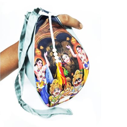 MAYAPURI Printed Cotton Chanting Bag/Japa Bag with Sakshi Mala Counter