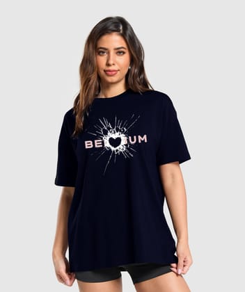 Bellbum Originals Oversized Tee | Beige Unisex Cotton Streetwear-Royal Blue / S