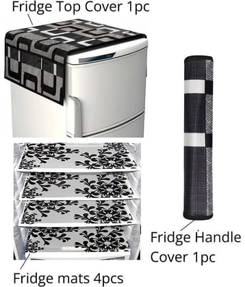 PVC Abstract Mats ( 30 x 45 ) Pack of 6 - Multicolor