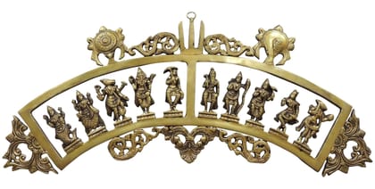 Brass Wall Hanging Showpiece Das Avatar - 25*0.5*12 Inch (BS1309 A)