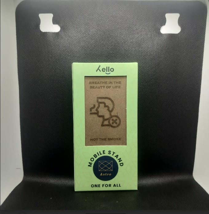 Hello Wooden Mobile Stand  Breathe in Beauty