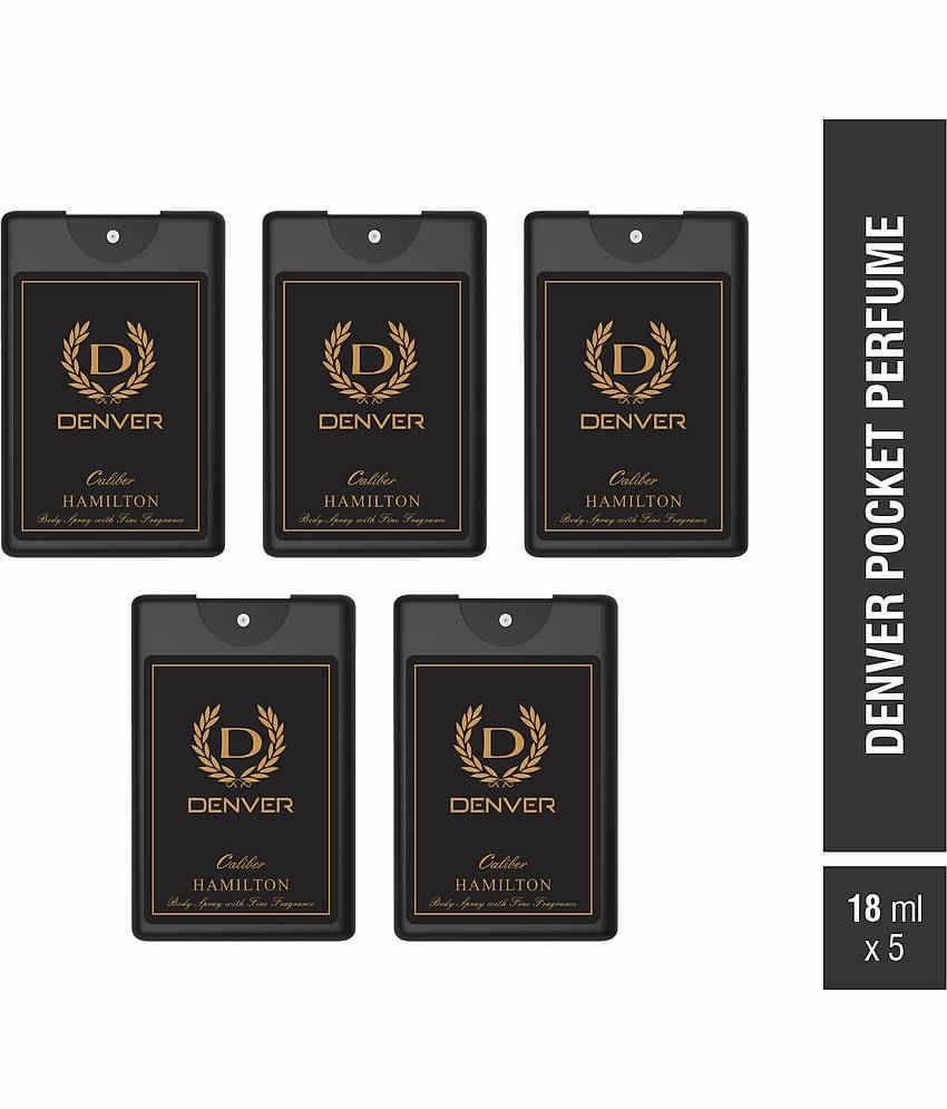 Denver Caliber Pocket Perfume - 18ML Each (Pack of 5)
