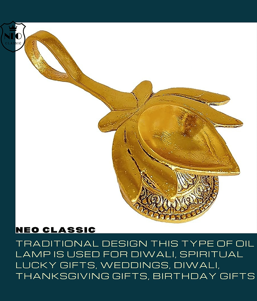 Neo Classic Aluminium Akhand Diya - Pack of 1