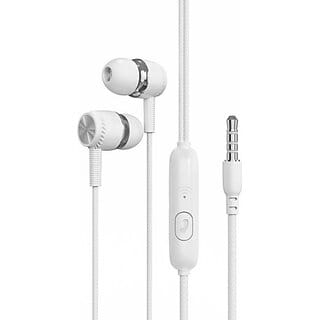 SPN Wired Earphone Handsfree with Mic Wired, 10mm Driver, 3.5mm Jack (White)